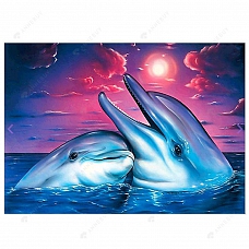 Partial Drill Diamond Painting-Two Dolphins PW715