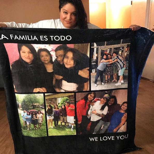 Custom Blankets Personalized Photo Blankets Custom Collage Blankets with 2 Photos PW291