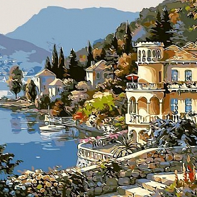 Landscape Water Town Paint By Numbers Kits PW370