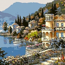 Landscape Water Town Paint By Numbers Kits PW370