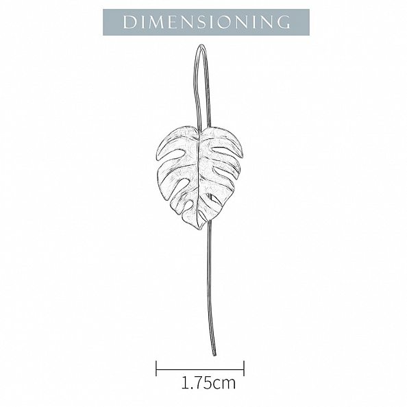 925 Sterling Silver Handmade Monstera Leaves Drop Earrings PWB251