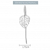 925 Sterling Silver Handmade Monstera Leaves Drop Earrings PWB251