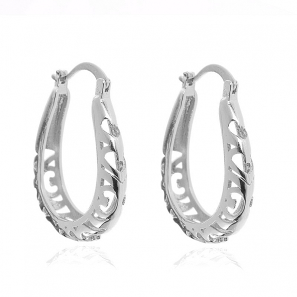 Filigree Hoop Earrings PWB123