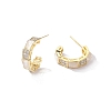 Opal hoop earrings PWB043