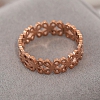 Hollow Rose Gold Band Ring PWB277