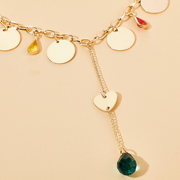 Stylish Rhinestone Pendant Necklace PWB167