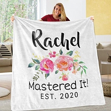 Personalized Graduation Fleece Blanket for Class Of 2020 PW282