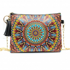 DIY Leather Shoulder Bag Diamond Painting Flowers PW638