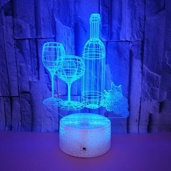3D  Bottle Illusion Lamp Gift 7/16 Colors PW553