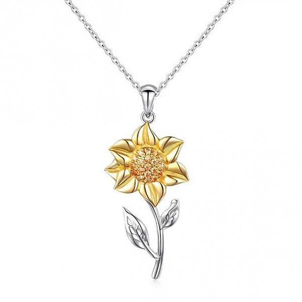 Take some advice from a sunflower necklace PWB217