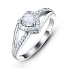 925 Sterling Silver Heart Ring PWB372