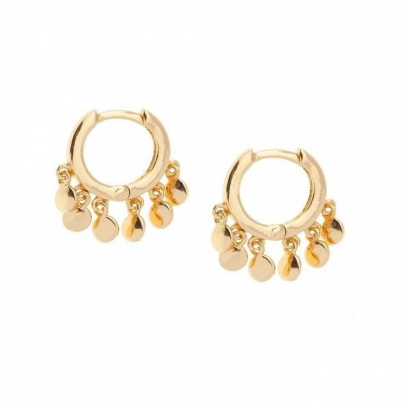 Gold plated huggie earrings PWB082
