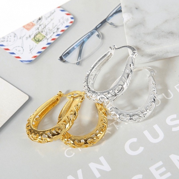 Filigree Hoop Earrings PWB123
