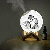 Personalized two colors photo humidifier moon lamp PW037
