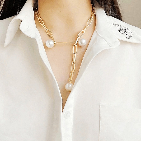 Fashion personality pearl necklace PW943