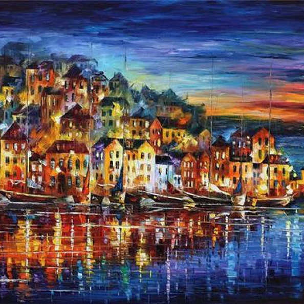 Landscape Water Town Paint By Numbers Kits PW366