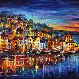 Landscape Water Town Paint By Numbers Kits PW366