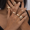 10pics Snake Punk Ring Set PWB177