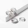 Simple Lock Flower Ring Set PW925