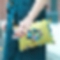 DIY Leather Shoulder Bag Diamond Painting  Yellow and Blue Flowers PW632