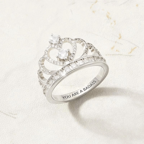 YOU ARE A BADASS CROWN RING PWB055