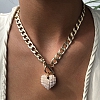 Punk pearl love necklace PWB212