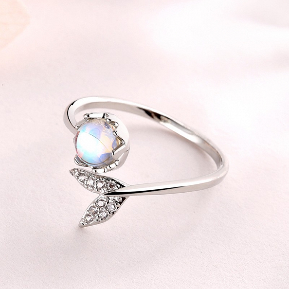 Whale Tail Moonstone Ring PWB285 - Ring - PromiseIn