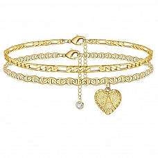 Heart Initials Ankle Bracelet PW889