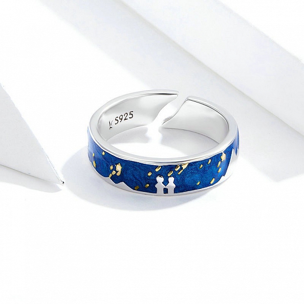 Meteor Shower Blue Ring PWB539