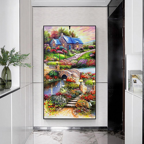 DIY Flower Crystal Rhinestone Diamond Painting(85*45cm) - Countryside PW778