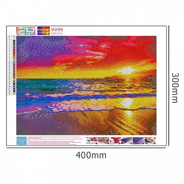 DIY Full Round Diamond Painting sunset clouds PW684