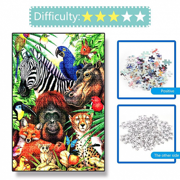 1000pcs Happy Animals Jigsaw Puzzle (69x51cm) PW577