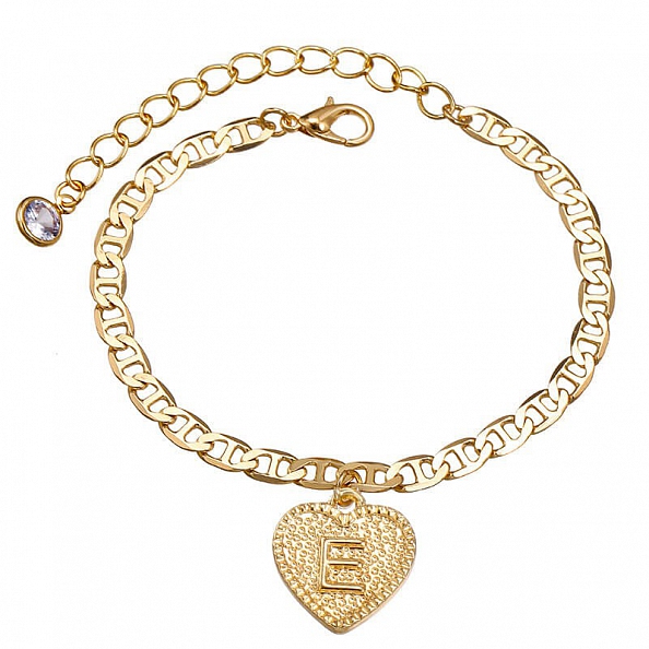 Heart Initials Ankle Bracelet PW889