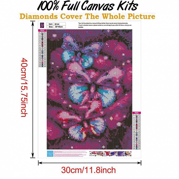 DIY 5D Full Round Drill Diamond Painting- Butterfly PW727