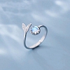 Whale Tail Moonstone Ring PWB285