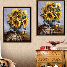 DIY Paint By Number Kits-Sun Flower 40x30cm  PW604