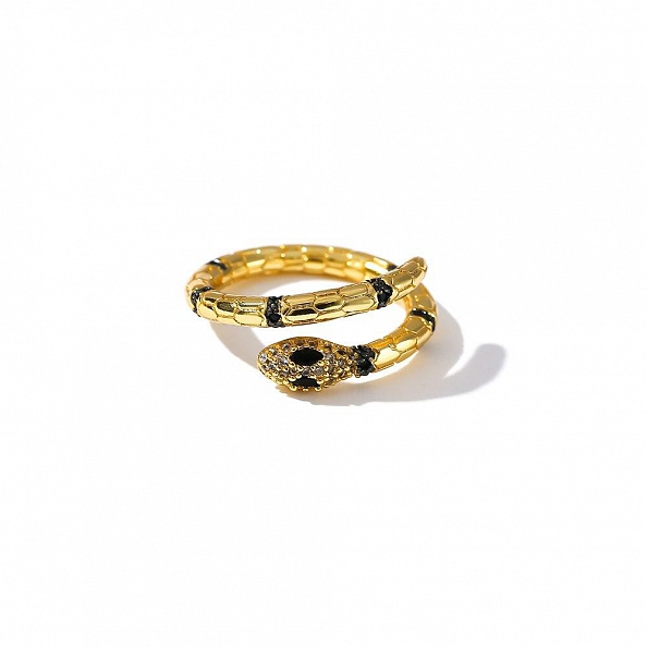 Gold Plating Snake Ring PWB493