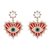 Heart Shape EVIL EYE EARRINGS PWB069