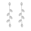 Silver Plated Vine Drop Earrings PWB557
