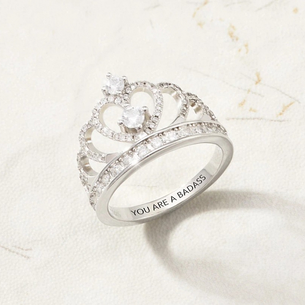 YOU ARE A BADASS CROWN RING PW872