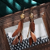  Boho Gypsy Feather Long Earrings PWB034