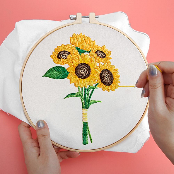 Sunflower -Embroidery Kit(30x30cm) PW662