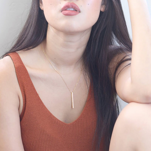 Custom Name Bar Necklace PW900