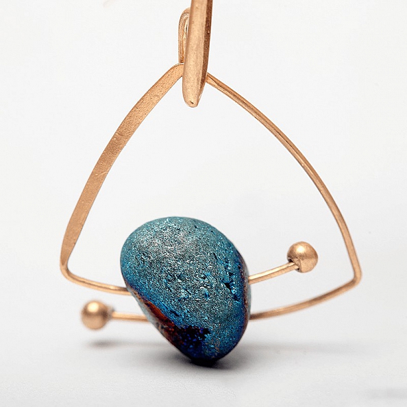 Natural Stone Starry Sky Earrings PWB134