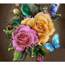 5D Full Drill Diamond Painting-Charming Flowers PW726