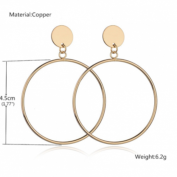 Exaggerated circle earrings PWB078