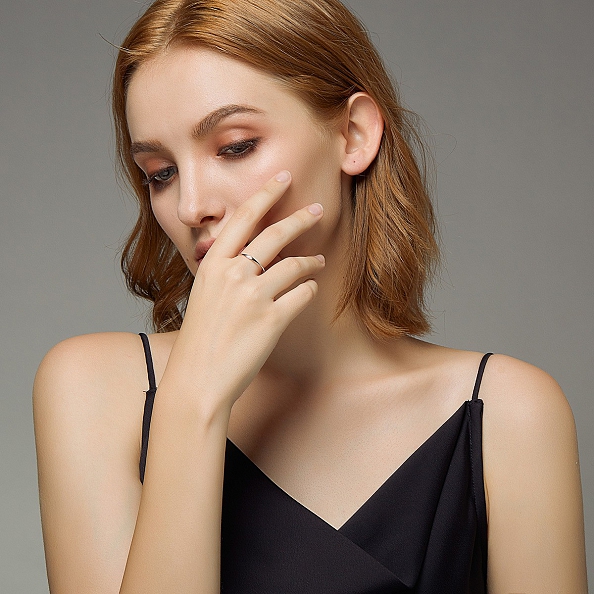 Minimalist Heart Couple Ring PWB447