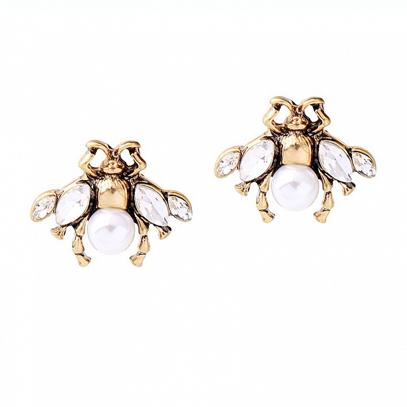 Pearl and Bee Earrings PWB308