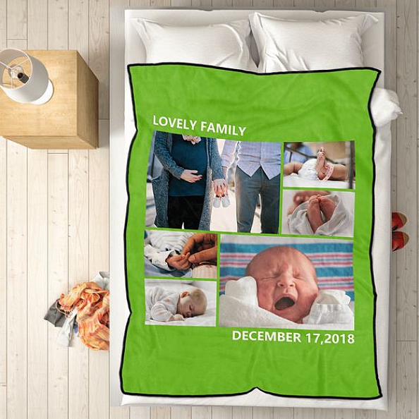 Custom Blankets Personalized Photo Blankets Custom Collage Blankets with 6 Photos PW021
