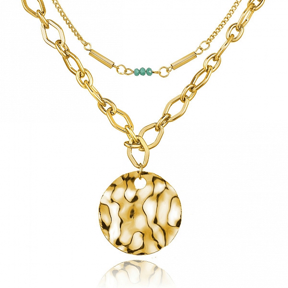 Double layer Metal Disc pendant PWB066